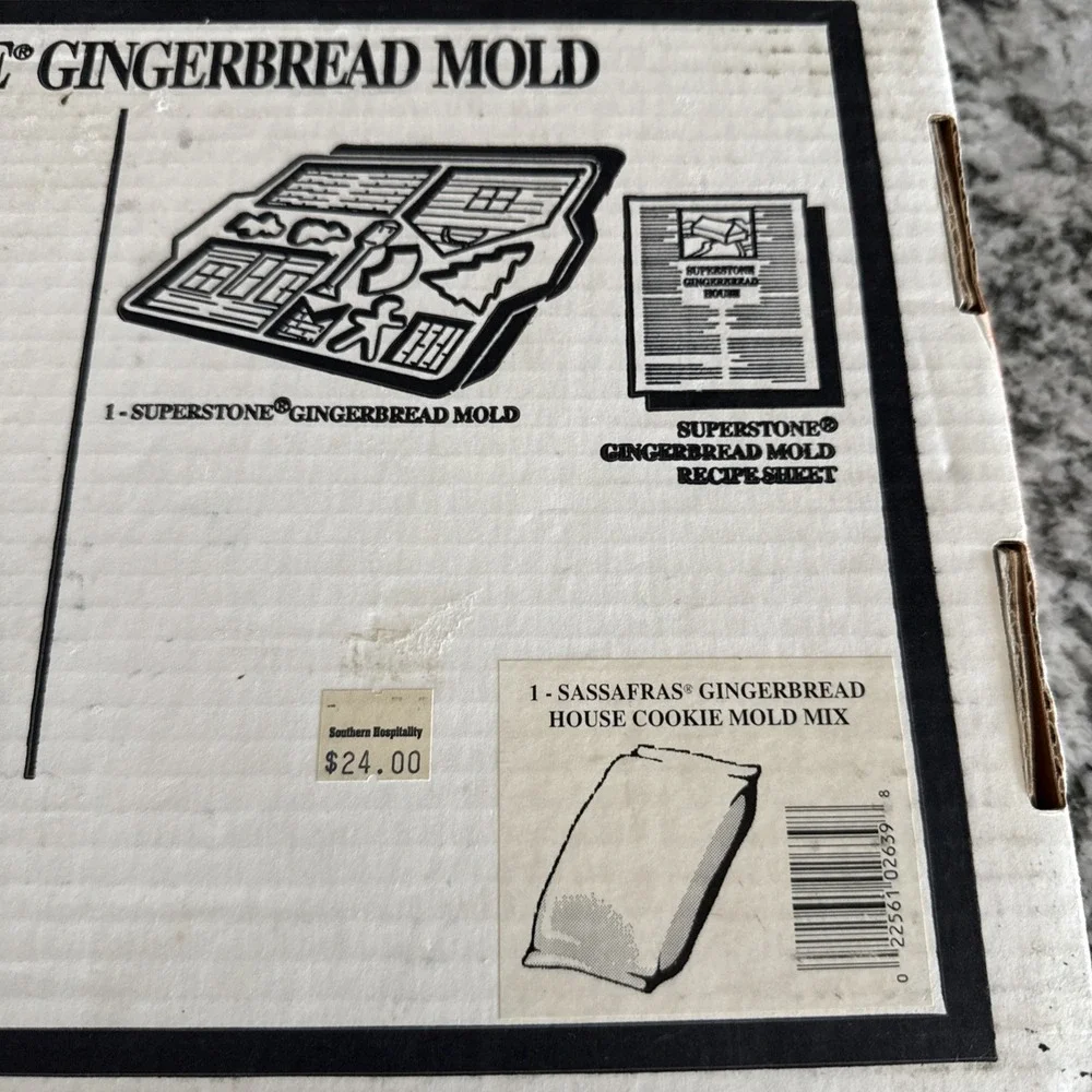 Vintage 1994 SUPERSTONE GINGERBREAD MOLD KIT MADE BY SASSAFRAS IN USA New in Box